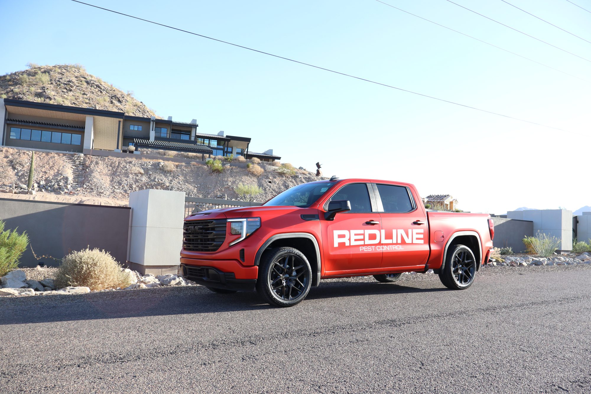 Redline Pest Control truck serving Buckeye, AZ